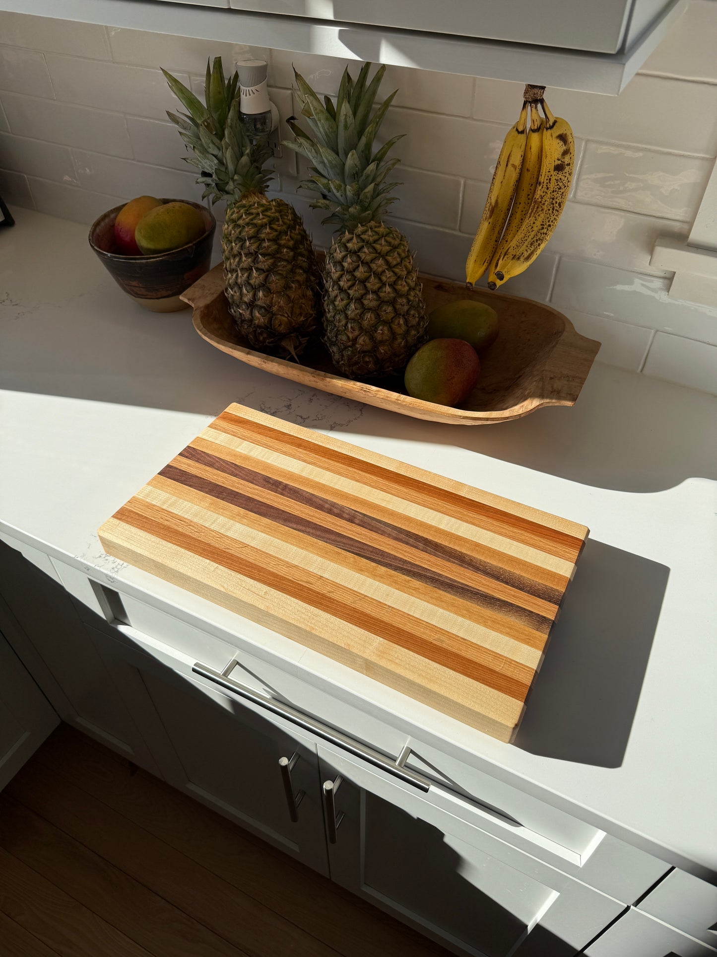 Edge Grain Cutting Board — Cherry, Walnut, Birch, Oak & Hard Maple — 18-3/4" × 10-1/16"