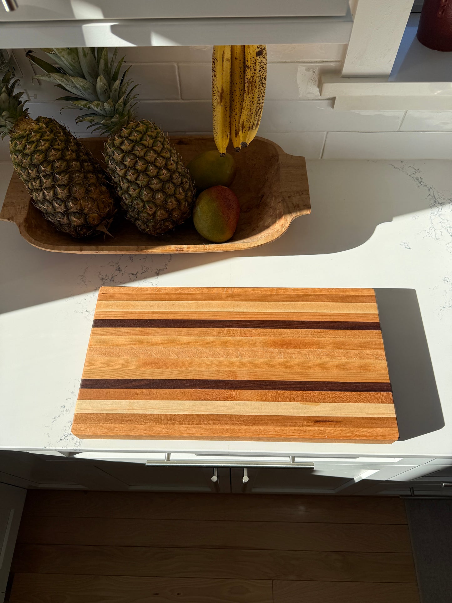 Edge Grain Cutting Board — Cherry, Walnut, Birch, Oak & Hard Maple — 19-3/8" × 10-5/16"