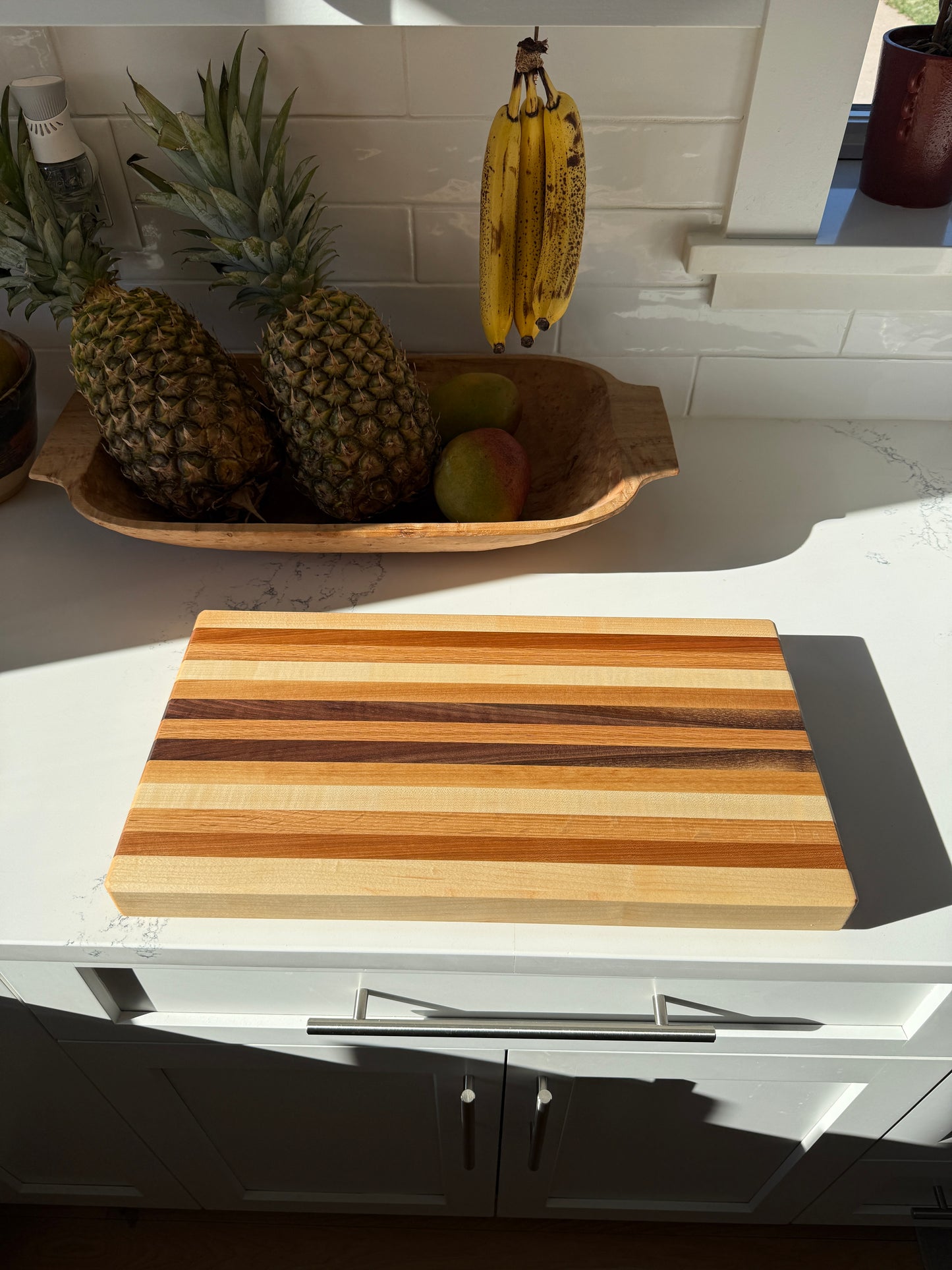 Edge Grain Cutting Board — Cherry, Walnut, Birch, Oak & Hard Maple — 18-3/4" × 10-1/16"