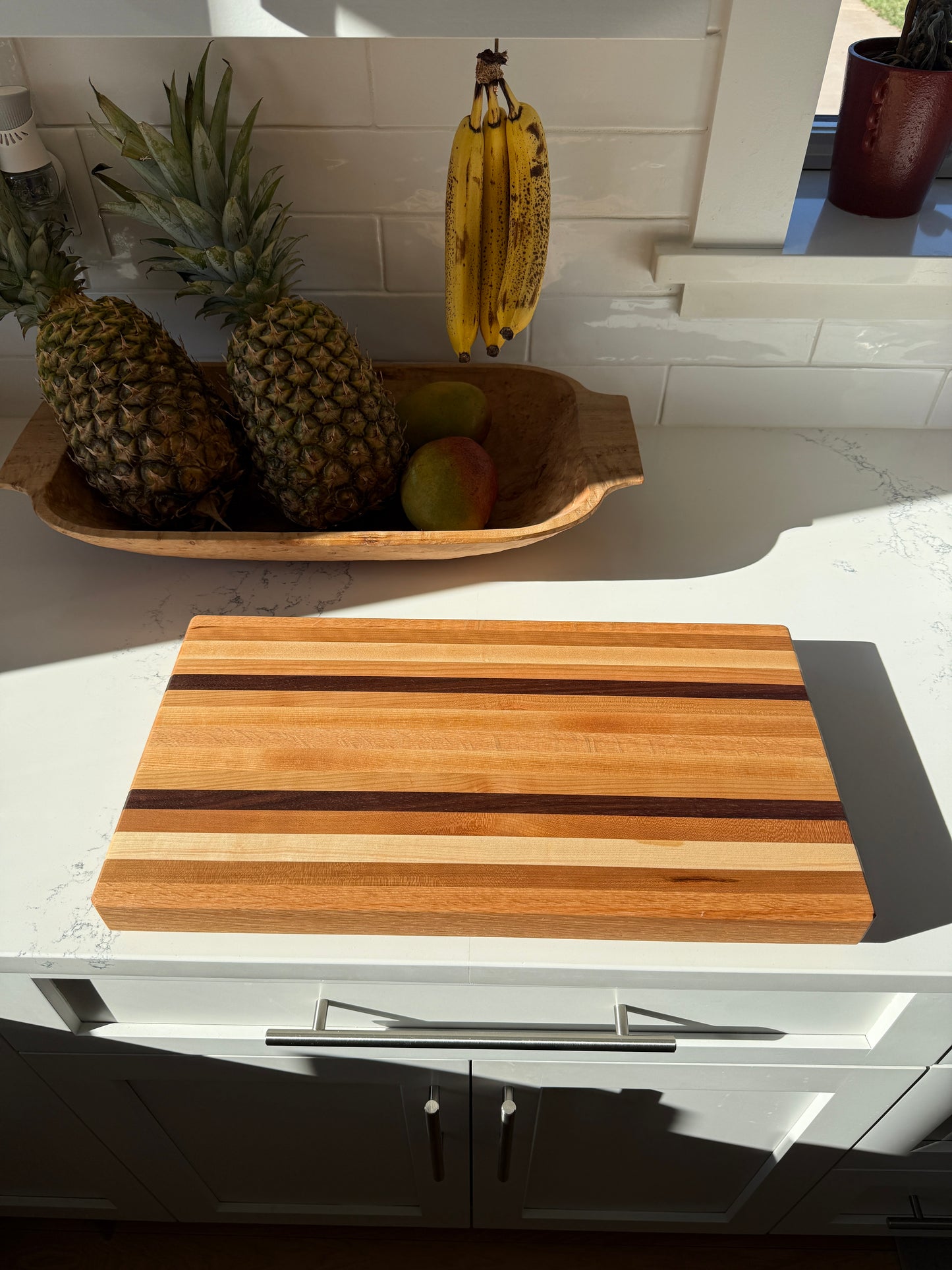Edge Grain Cutting Board — Cherry, Walnut, Birch, Oak & Hard Maple — 19-3/8" × 10-5/16"