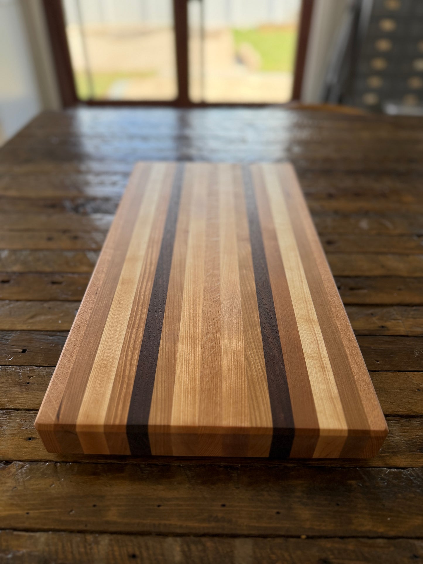 Edge Grain Cutting Board — Cherry, Walnut, Birch, Oak & Hard Maple — 19-3/8" × 10-5/16"