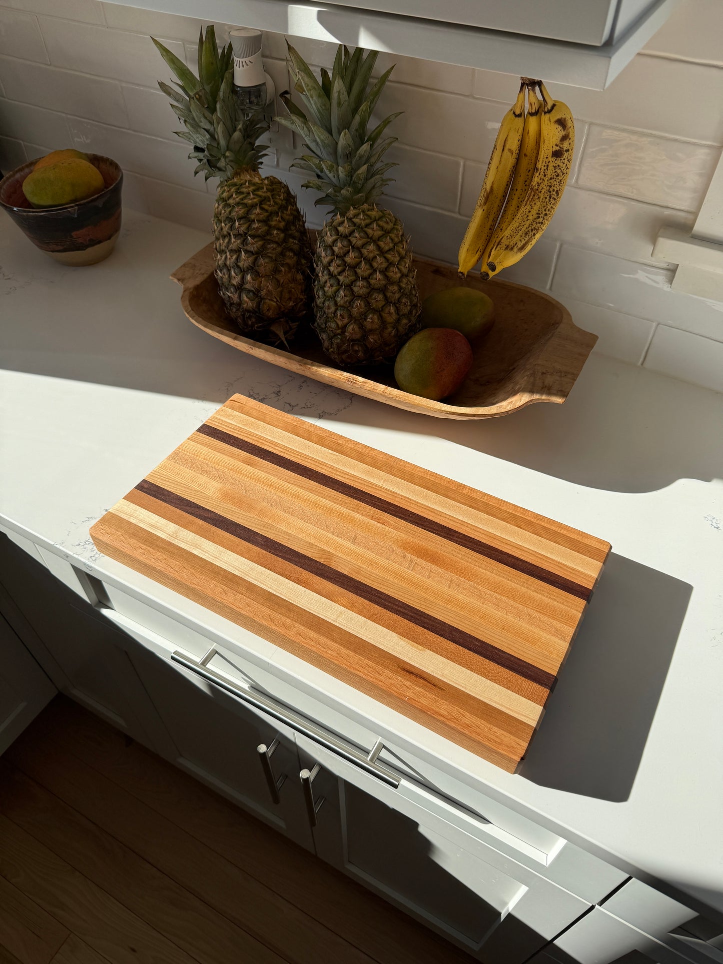Edge Grain Cutting Board — Cherry, Walnut, Birch, Oak & Hard Maple — 19-3/8" × 10-5/16"